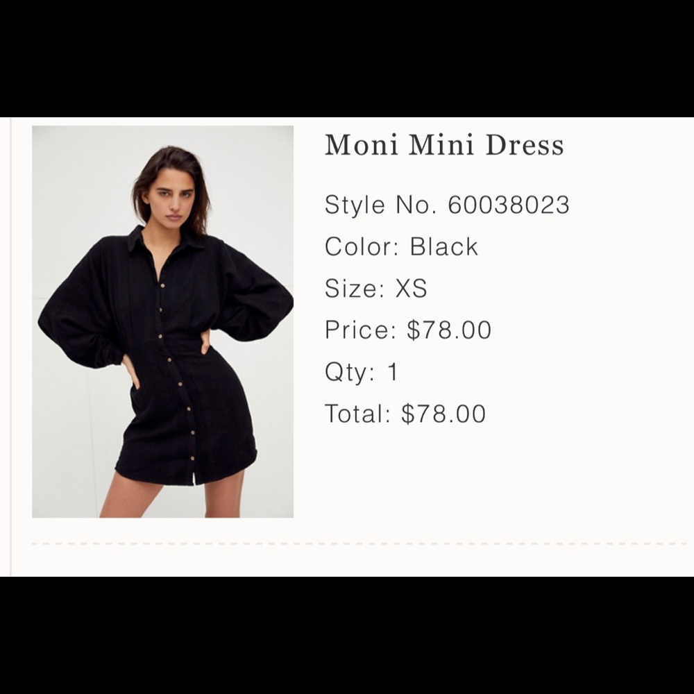 Free People Moni minidress worn once